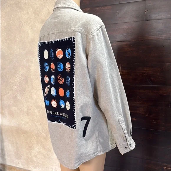 The Planetary Society Tan Flannel Size M - Picture 2 of 8